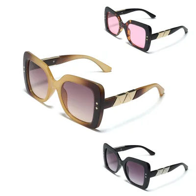 Wholesale Classic Vintage Popular European American Fashion Full Frame Unisex UV400 Lenses Custom Logo