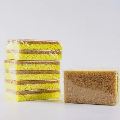 Multipurpose Microfiber Polyester Rectangle Solid Color Antibacterial Eco-Friendly 2cm Thick Kitchen Cleaning Dishwashing Sponge