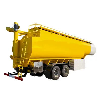 New Heavy Duty 60cbm Diesel Manual 3 Axles Semi-Trailer Bulk Feed Transport Delivery Truck High Capacity Feed Hauler