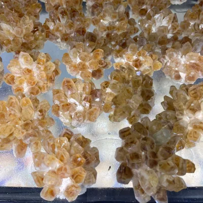 Wholesale Citrine Quartz Cluster Natural Yellow Phantom Crystal Cluster Original Mineral for Decoration