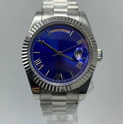 Miyota 8285 Movement Luxury Calendar Week Automatic Watches Casual Waterproof Luminous Mechanical Watch Men Roman Dial