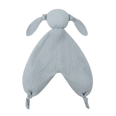 Cute Animal Muslin Bunny Baby Security Blanket Comforter Double Cotton Lovely Cotton Blanket