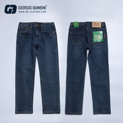 Spring & Autumn Monkey Wash Kids Pants Solid Color Jeans Kids Spandex Slim Kids Boys Jeans
