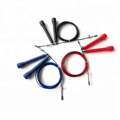fantastic adjustable cable jump rope with colorful PP handle