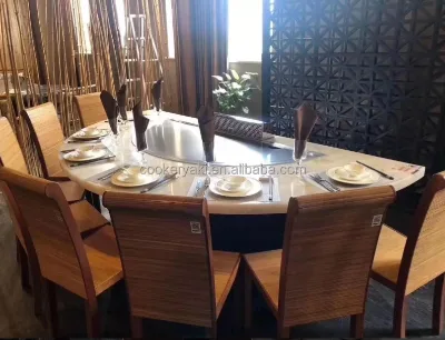 Fast Flame Gas Teppanyaki Table: Perfect for High-Volume Restaurant Service