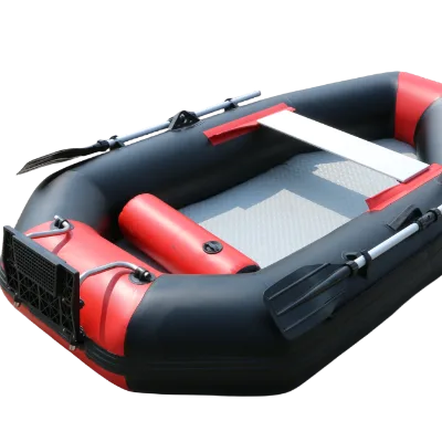 HX200 2.0M 3 Person High Speed Sport Yacht Inflatable Fishing Boat Rowing Kayak Canoe with Air Floor & Free Accessories