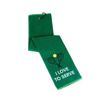 Custom Logo Disc Cotton Waffle Golf Ball Towel Magnet Golf Towel Terry Microfiber Waffle Custom Sublimation Golf Towel