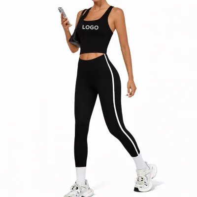 Women's Seamless Yoga Set-High-Waist Racerback Sports Bra Hidden Ruched Leggings Spandex/Nylon Active Stretch Removable Pads