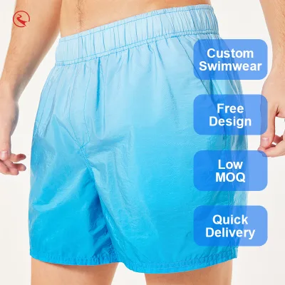 Custom Men's Swim Shorts Fitted Beach Surf Board Shorts With Pockets