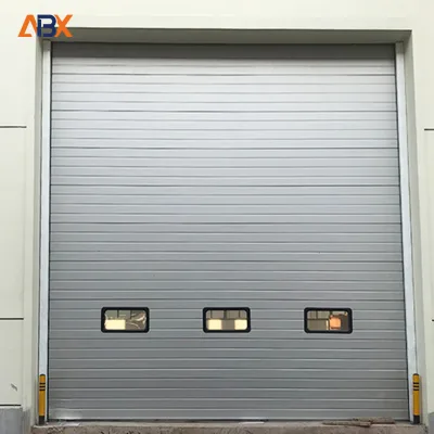Custom Industrial Sectional Door with Full Vision Glass Panels