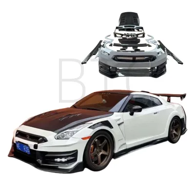 High Quality Car Body Kit for GTR R35 Upgrade 2024 Top Secret Carbon Fiber Car Front Rear Bumper Spoiler Engine Cover Side Skirt