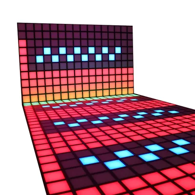 Playground Interactive Touch Led Floor Pixel Game Interactive Lighting Software with Lava Effect Advertising Equipment