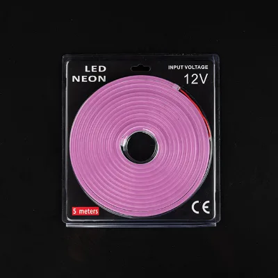 Neon Lights Food Grade Silicone Tube Double-Layer Coating Ra80 CRI 12V 8*16mm LED IP67 Hotel Use CE Certified Dimmable 2-Year