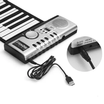 61-Key Silicone Roll-Up Piano with Speaker | Electronic Keyboard for Kids and Adults | Piano for Beginners