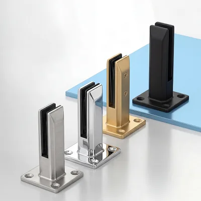 High Quality SUS 304 316 Pool Glass Railing Spigot Frameless Glass Railing Clamp Balcony Stair Square Balustrade Post Spigot