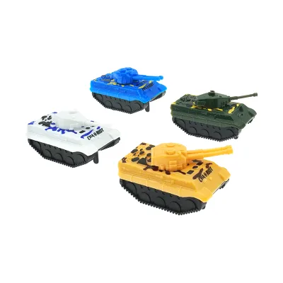 Pull Back Tank Car Friction Toys for Kids Promotional 75 mm Capsule