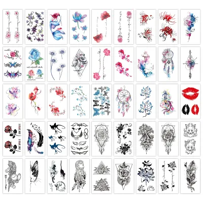 Waterproof EN71 Certified Water Transfer Long Lasting Temporary Luminous Tattoos Stickers for Face Edges
