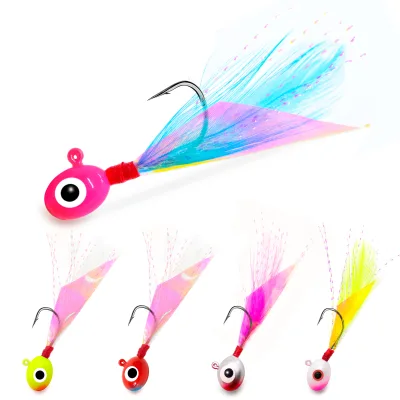 Jig Heads for Fishing, Painted Jigheads With 3D Eye Ball Glowing Walleye  Bass  Crappie Jigs 1/32oz-1/8oz