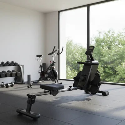 First Fitness Model 558 Rowing Strength Training Machine 3kg Flywheel Foldable Magnetic Brake 16 Tension Levels Aluminum