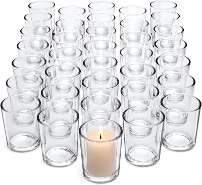 Clear Tealight Votive Glass Candle Holders 300ml Capacity for Christmas Thanks Giving Table Decor Wedding Propose Home Decor