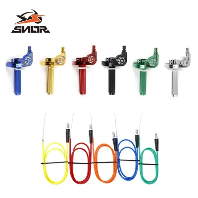 SNOR Motorcycle Accessories CNC Aluminum Alloy Modified 22mm Handle Cover Transparent Handle
