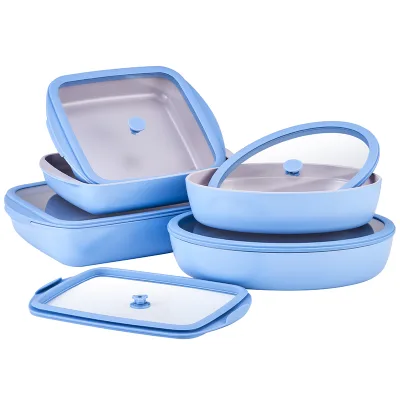 YB Custom Ceramic Coated Borosilicate Glass Microwave Safe Bread Loaf Pan Baking Dish for Home Kitchen Use
