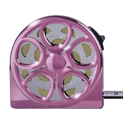 Custom Logo Color UV Printed Manual Lock High-Visibility Blade Chrome Plated Carbon Steel Self-winding Brake Metric Portable