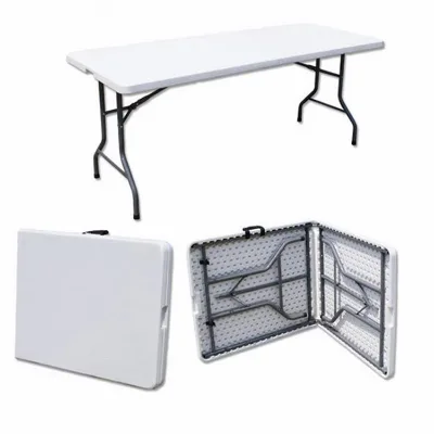 6ft 180cm Commercial HDPE Plastic Heavy Duty Event Banquet Folding Dining Table