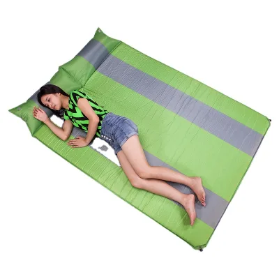 Automatic Inflatable Dampproof Camping Mat Double Automatic Blow-up Lilo Pillow Foldable Picnic Mat for All Seasons