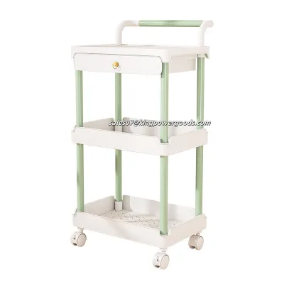 Modern Drawer Type Plastic Storage Cart Kitchen Multi-storey Household Mobile Living Room Snack Storage Rack