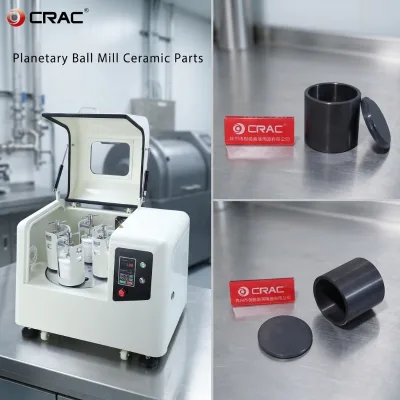 CRAC Industrial Grade Silicon Nitride Ball Mill Jar High Bending Strength Long Service Life Low Maintenance for High Hardness