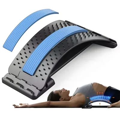 Lumbar Traction Massager Waist Pain Relief Cushion Belt with Orthosis Support for Lower Back Care Home Use