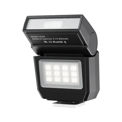 New Ulanzi SL03 Mini Camera Flash Firefly Series/Speedlite 90 Angle Adjustment 6500K Color Temperature 4-Level Dimming Hot Shoe