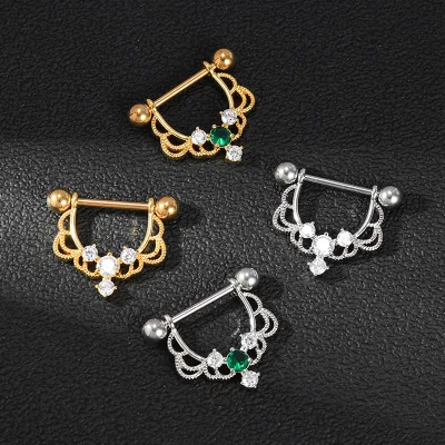 Original Midsummer Night'S Dream Clover Nipple Ring Women 316L Stainless Steel Nipple Piercing Jewelry