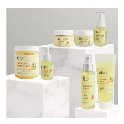 Facial Anti-Acne Whitening Herbal Mineral Skincare Set with Vitamin C & Hyaluronic Acid Natural for All Skin Types