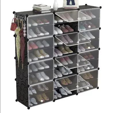 Wholesale DIY PP Material Panel Shoes Storage Rack Organizer Cabinet Shelf