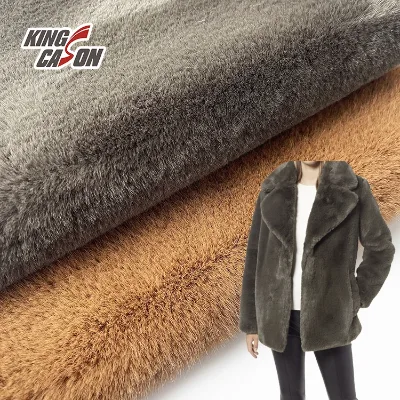 Kingcason Mongolian Black Curly Teddy Throws Long 12Cm Wool Lamb Plush Faux Fur Fabric 100% Polyester Oeko-Tex 100 Certified