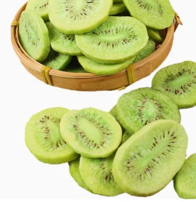Vacuum Fried Kiwi Slices Low Oil Healthy Crispy Snacks, Halal Certified Natural Fruit Chips for Bulk Wholesale and Retail Pack