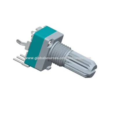 9mm Rotary Potentiometer, Metal Shaft potentiometer，Vertical PCB Terminal Mount Potentiometer with Short Bracket
