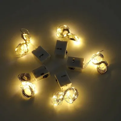 LED Waterproof IP65 Battery Powered Mini Christmas String Lights Twinkling PVC Wire for Christmas Tree Decoration Birthday Gifts
