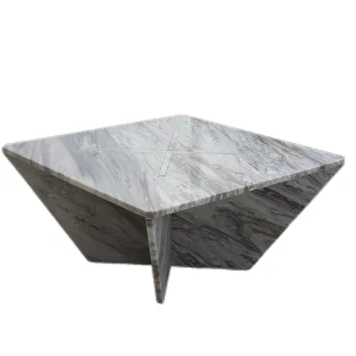 Highgreat Hot Coffee Table Natural Marble Base New Design Modern Marble Tabletop Custom Furniture for the Living Room