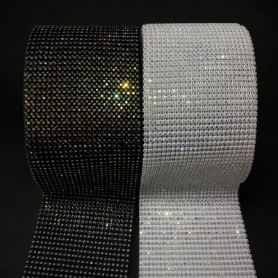 Rhinestone Banding Crystal Glass SS6 Iron on Heat Transfer Trim Tape for Clothing Edge Decor OEM Factory Wholesale Custom Logo