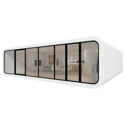 Apple Home Pod Mini 40ft Steel Modular Capsule for Home Garden Hospital or Office Building for Apartment Hotel or Villa