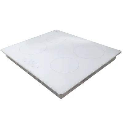 Eurokera 60CM White Frame Glass Ceramic Cooktop With Built-in 4 Burners Electric Radiant Kitchen Appliance