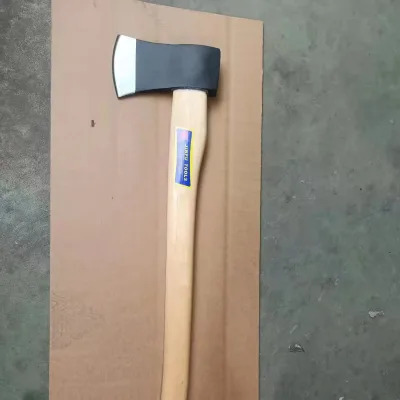 Industrial Grade Flat Backed Wood Handle High Carbon Steel Axe with 90cm Overall Length for Tree Felling and Woodworking