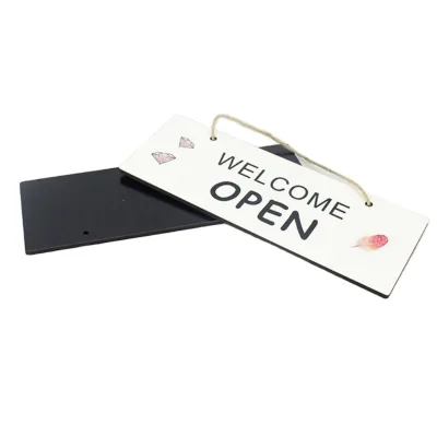 Wholesales Sublimation Blanks MDF Rectangle Door Hanger Wooden Home Wall Sign Door Decoration