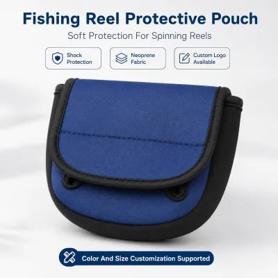 OEM Custom Super Light and Strong Neoprene Fishing Bag Protective case Cover Pouch Storage Portable Bag Neoprene Reel Pouch