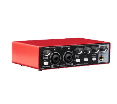 New Professional 2Channels 24Bit 192Hkz Audio Interface and USB Sound Card for Live Recording