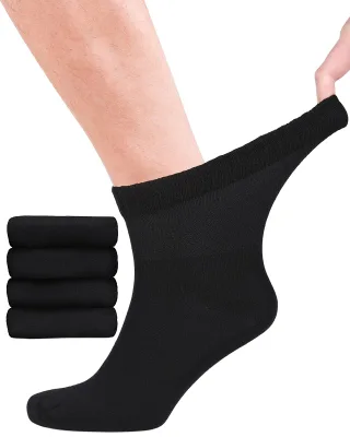 Thick Bamboo Diabetic Crew Socks Soft Seamless Toe Non-Binding Breathable Diabetes Socks Warm Knitted