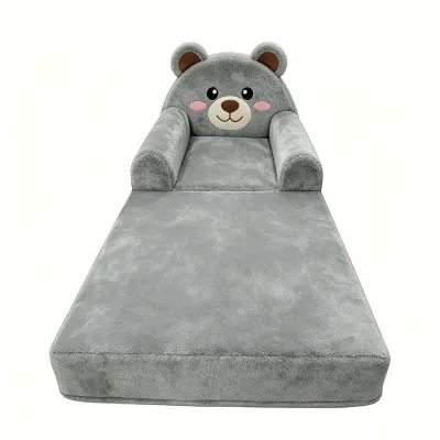 Folding Kids' High Density Foam Sofa Toddler Recliner Chair, Soft Plush Floor Sofa Bed, for Baby Ages 2+, Factory Customization